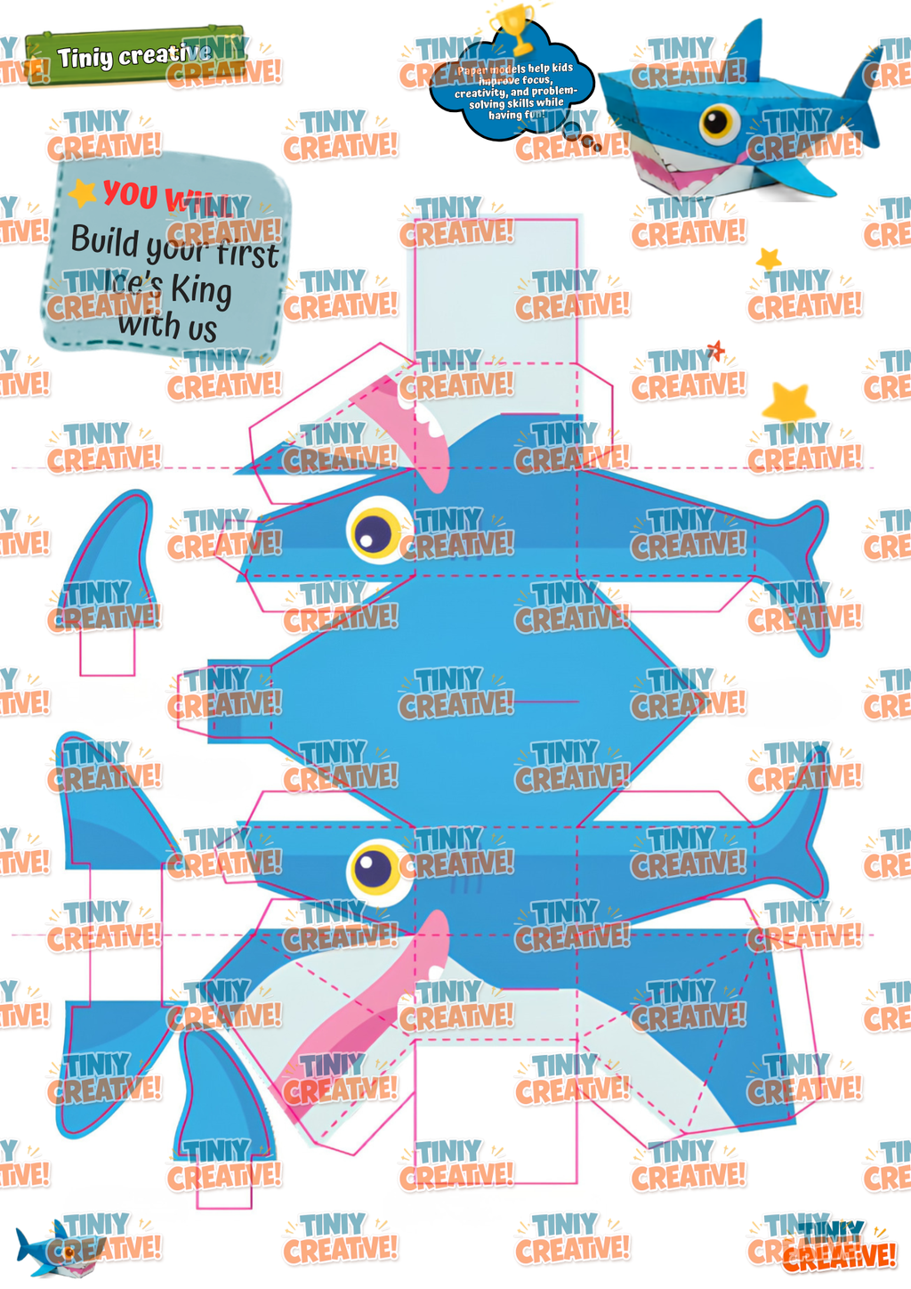 Printable Animal Papercraft Ebook | DIY 3D Paper Animals for Kids | Instant PDF Download