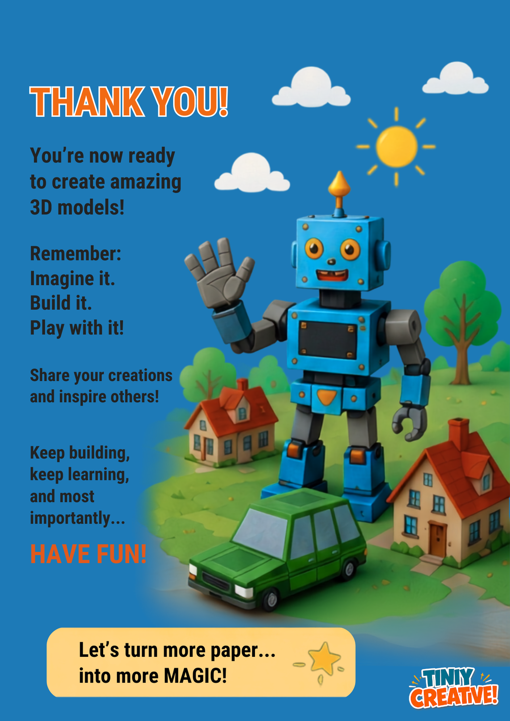 Printable Animal Papercraft Ebook | DIY 3D Paper Animals for Kids | Instant PDF Download